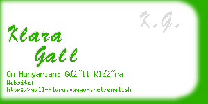 klara gall business card